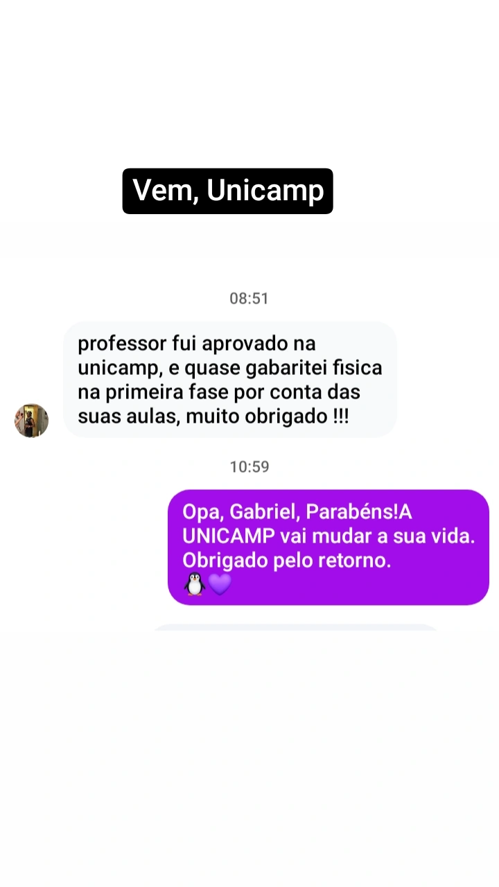 Foto de Gabriel, aluno aprovado na UNICAMP